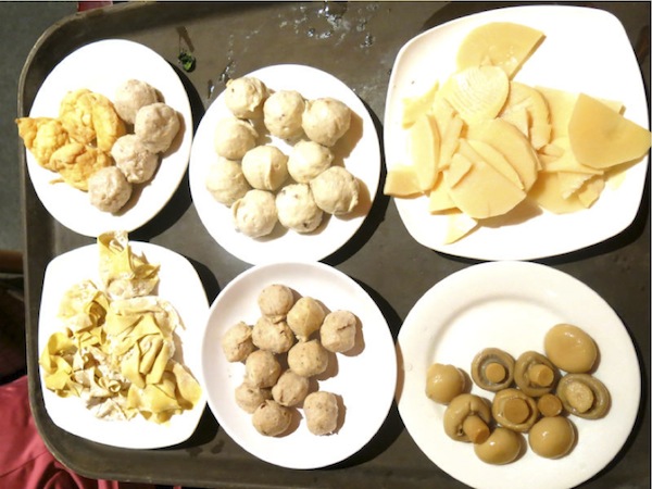 The Magic of ChongQing Hot Pot Chicken Balls, Sliced Bamboo Shoots, Wanton Dumplings, Pork Balls, Button Mushrooms
