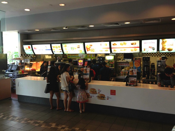 King Albert Park (KAP) McDonald's counter at Bukit Timah, Singapore