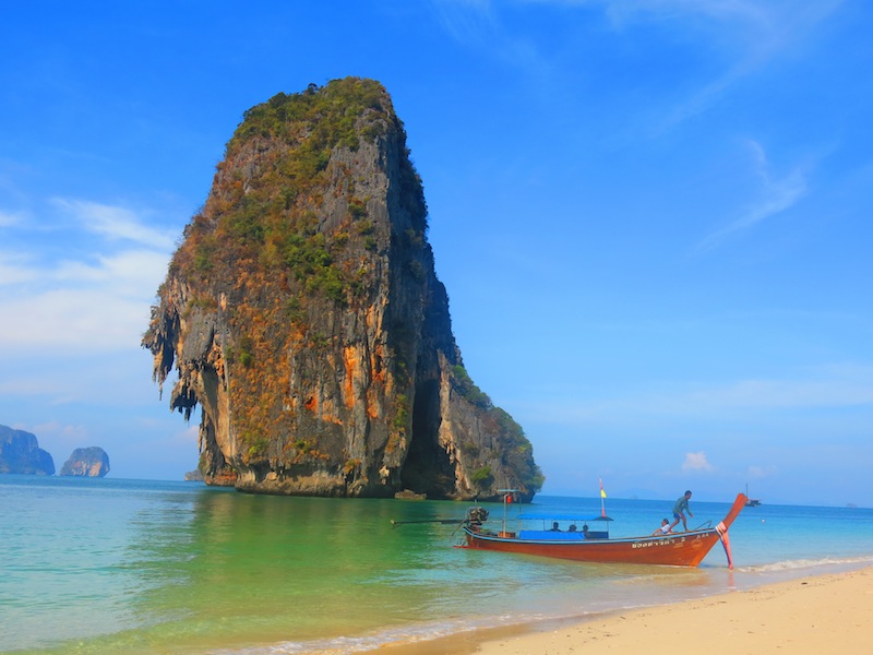 Rock at Phra Nang Beach in Krabi