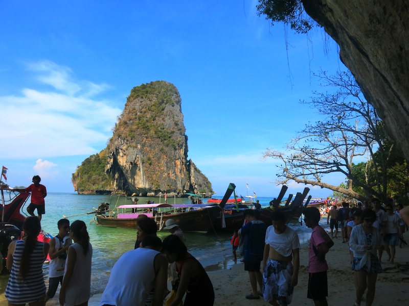 Phra Nang Beach Crowded