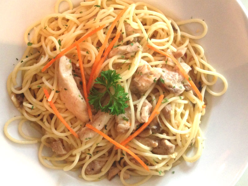 Aglio Olio Chicken Olio at China Square Central (Singapore)