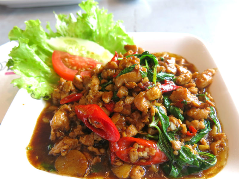 Porn's Stir-Fried Minced Pork with Basil Leaves