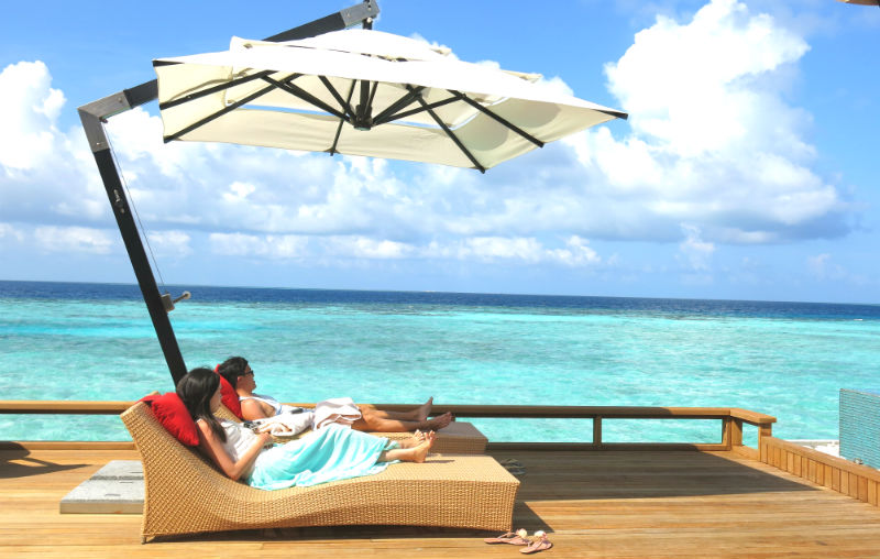 Baros Maldives Pool Umbrella