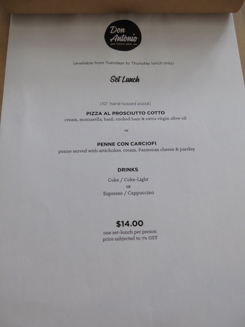 Set Lunch Menu