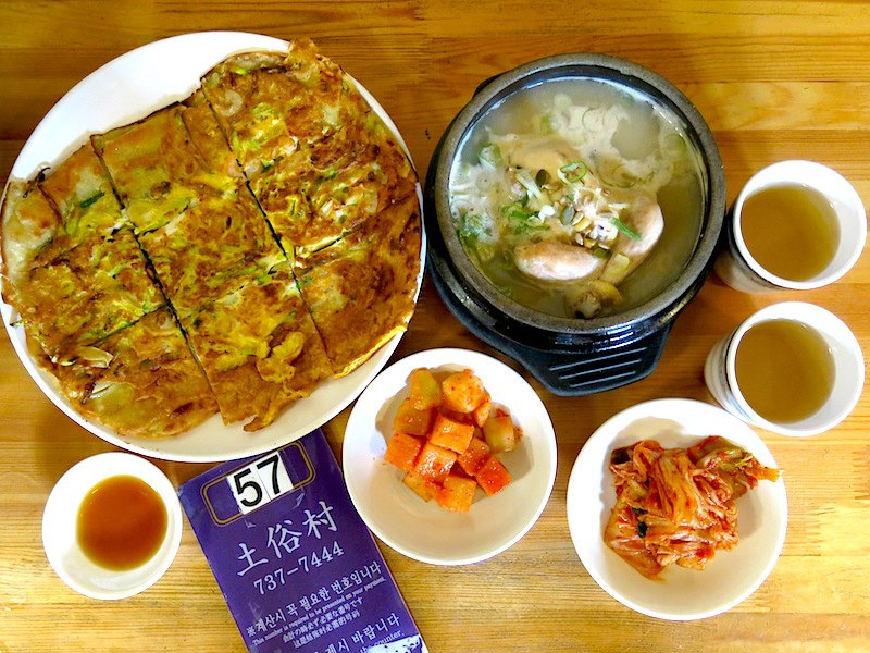 Tosokchon Ginseng Chicken and Pancake