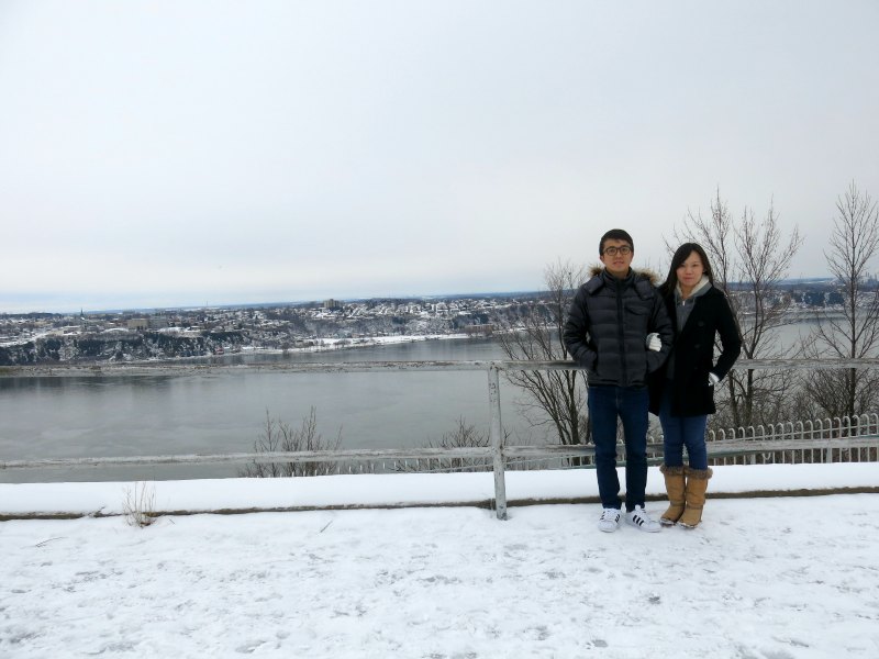 Couple in front of St Lawrence River
