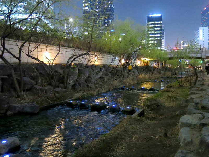 Cheonggyecheong Stream beautiful landscape