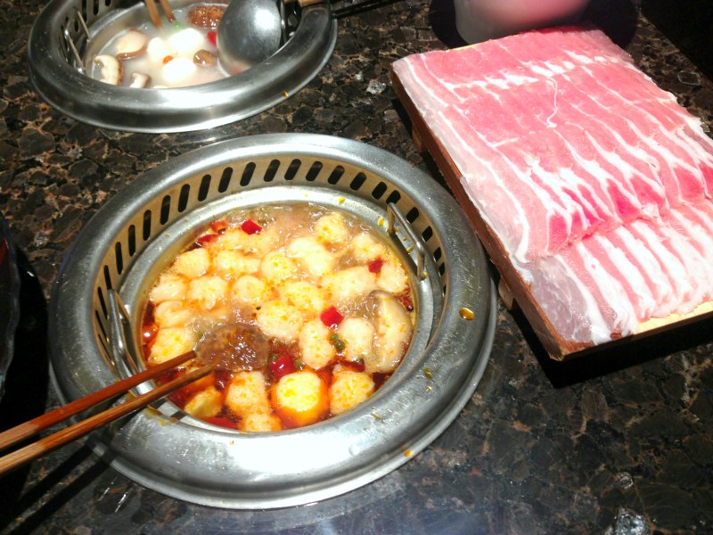 Hai Di Lao Singapore - Individual Mala Pot with Fish Paste