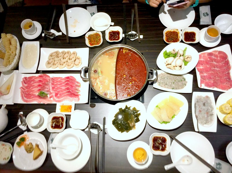 Imperial Treasure Steamboat Restaurant Spread