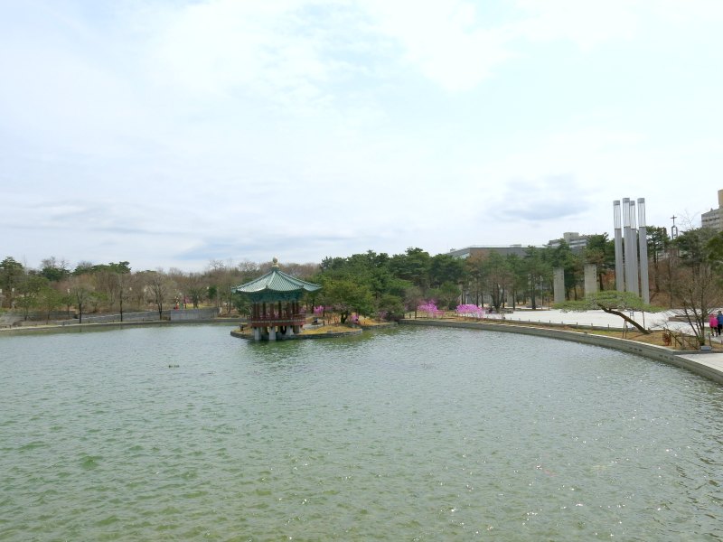 Beautiful Lake with a pavilion