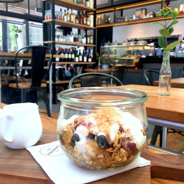 Organic Muesli Parfait on Table