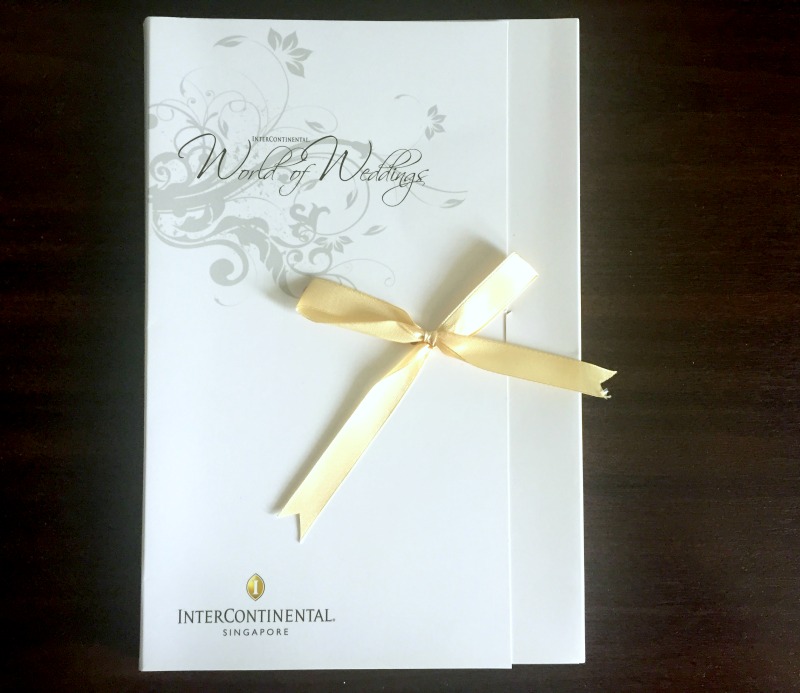 InterContinental Singapore Wedding Brochure