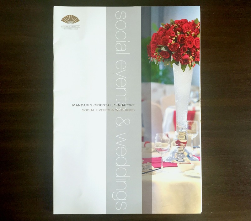 Mandarin Oriental Singapore Wedding Brochure